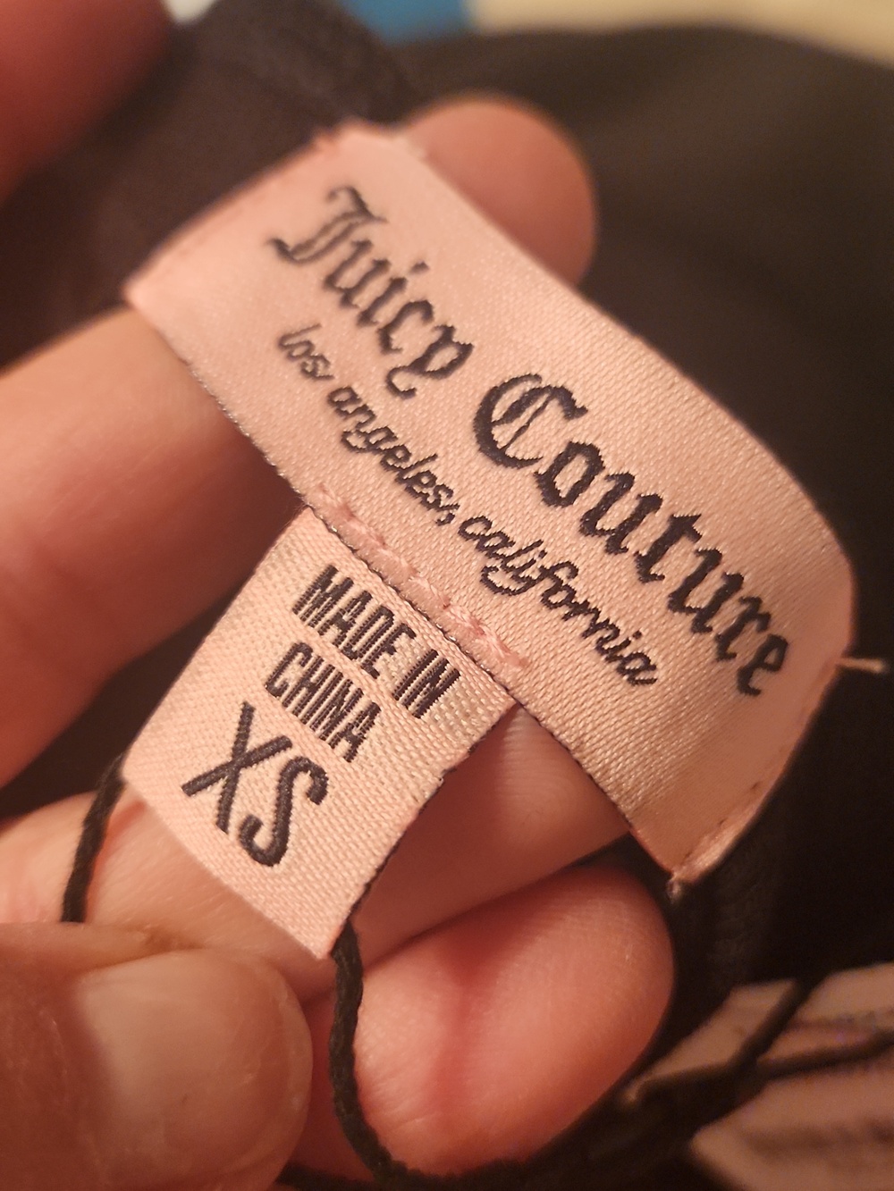 Juicy Couture Black Rhinestone Logo Ribbed Tank Xsmall - Picture 12 of 13
